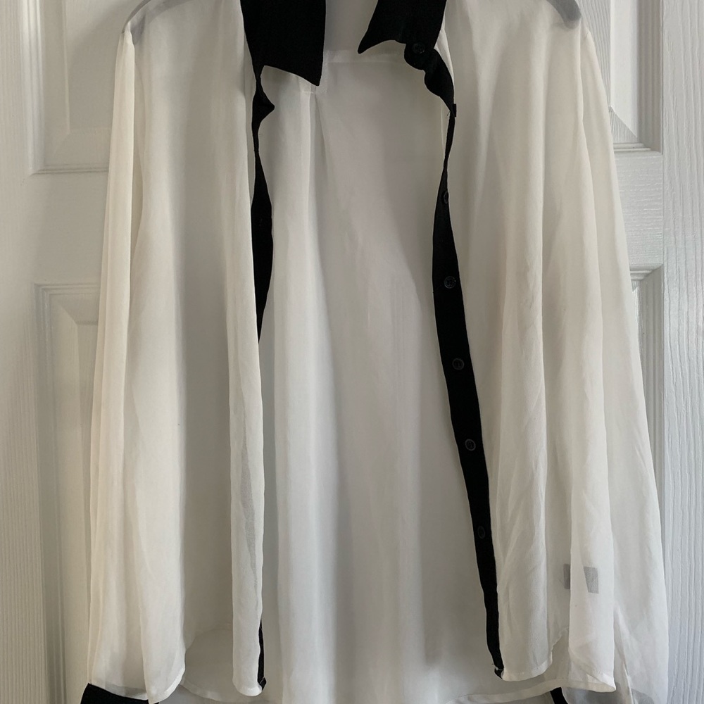 Large sheer blouse